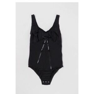 Simone Rocha Silk Blend Bodysuit One piece Black Italy UK 12
